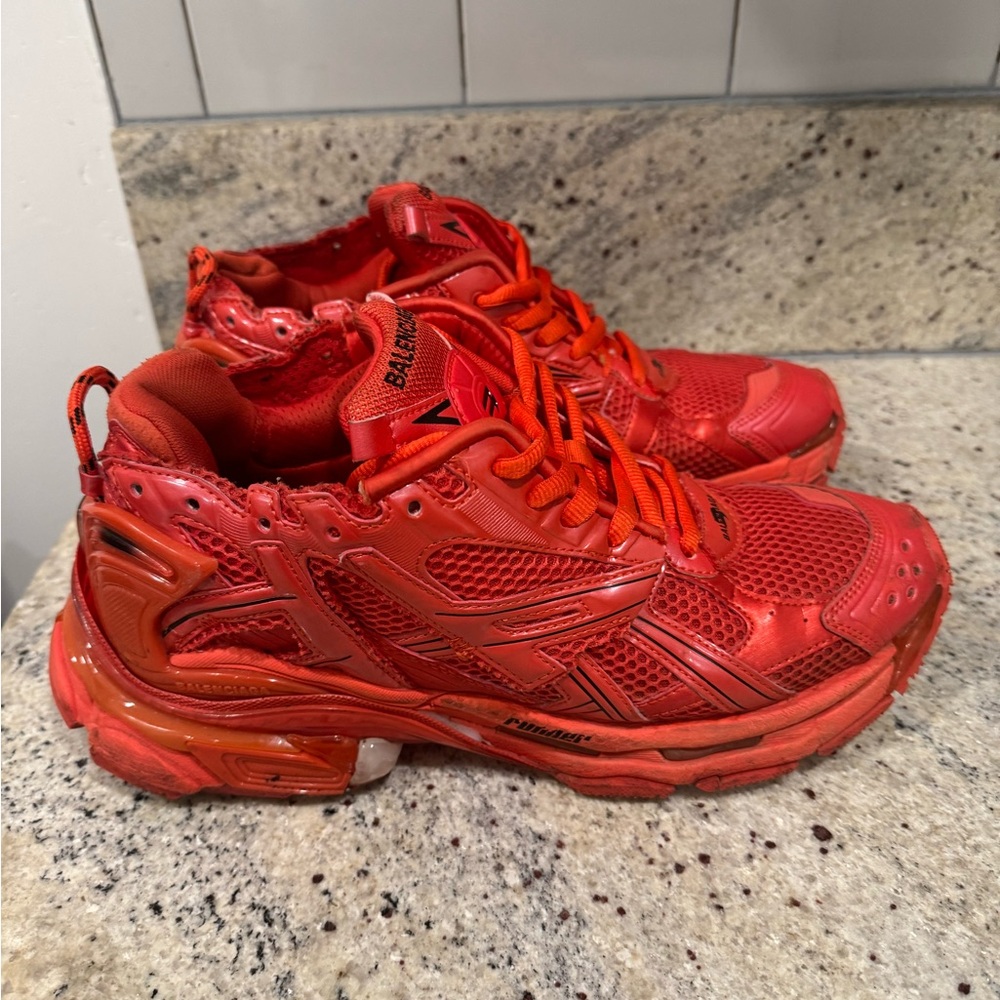 Balenciaga , Caged Mesh Runner Shoes in Red , BNWB 11 US - Picture 2 of 8
